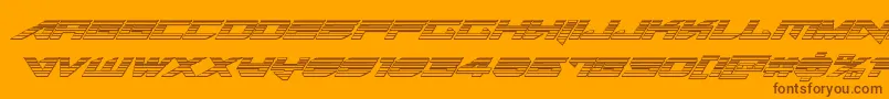Tarrgetchromeital Font – Brown Fonts on Orange Background