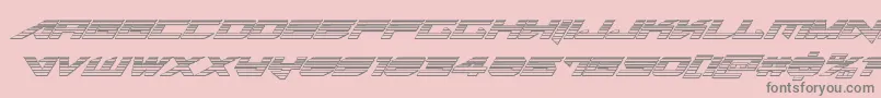 Tarrgetchromeital Font – Gray Fonts on Pink Background