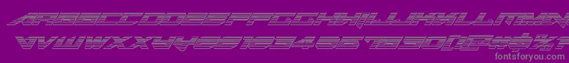 Tarrgetchromeital Font – Gray Fonts on Purple Background