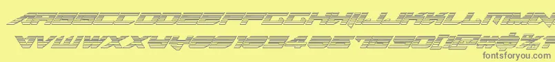 Tarrgetchromeital Font – Gray Fonts on Yellow Background
