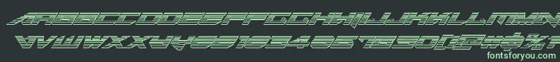 Tarrgetchromeital Font – Green Fonts on Black Background