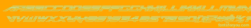 Tarrgetchromeital Font – Green Fonts on Orange Background