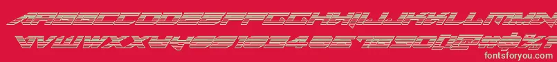 Tarrgetchromeital Font – Green Fonts on Red Background