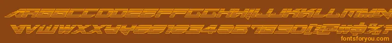 Tarrgetchromeital Font – Orange Fonts on Brown Background