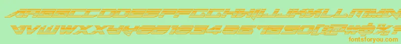 Tarrgetchromeital Font – Orange Fonts on Green Background