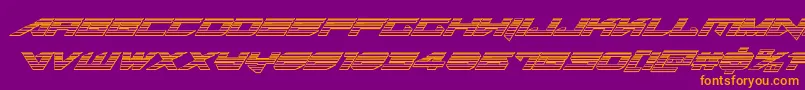 Tarrgetchromeital Font – Orange Fonts on Purple Background