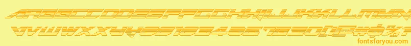 Tarrgetchromeital Font – Orange Fonts on Yellow Background