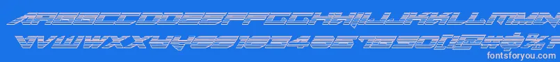 Tarrgetchromeital Font – Pink Fonts on Blue Background