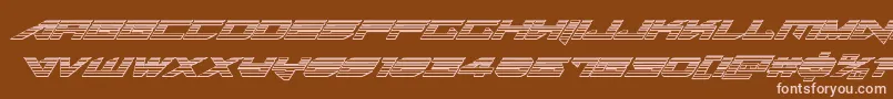 Tarrgetchromeital Font – Pink Fonts on Brown Background
