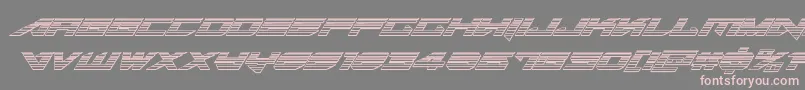 Tarrgetchromeital Font – Pink Fonts on Gray Background