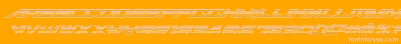 Tarrgetchromeital Font – Pink Fonts on Orange Background