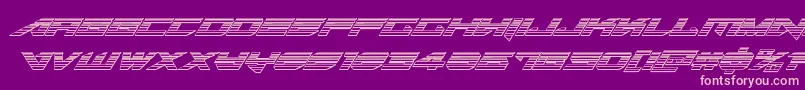 Tarrgetchromeital Font – Pink Fonts on Purple Background