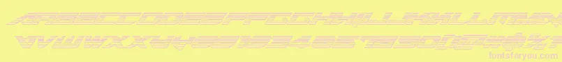 Tarrgetchromeital Font – Pink Fonts on Yellow Background