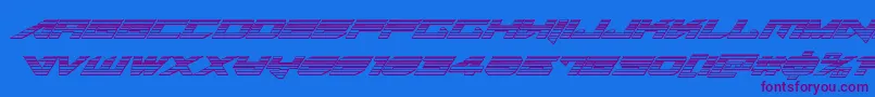 Tarrgetchromeital Font – Purple Fonts on Blue Background
