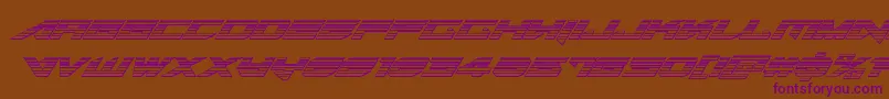 Tarrgetchromeital Font – Purple Fonts on Brown Background