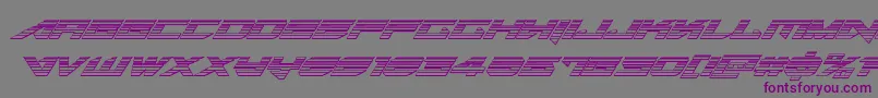 Tarrgetchromeital Font – Purple Fonts on Gray Background