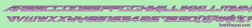 Tarrgetchromeital Font – Purple Fonts on Green Background