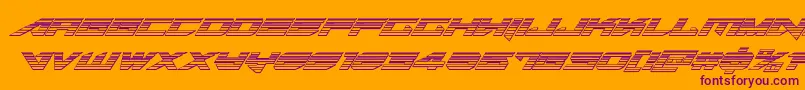 Tarrgetchromeital Font – Purple Fonts on Orange Background