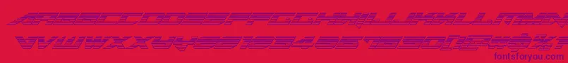 Tarrgetchromeital Font – Purple Fonts on Red Background