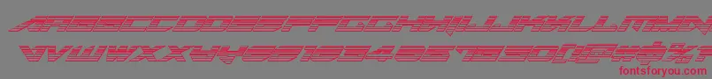 Tarrgetchromeital Font – Red Fonts on Gray Background