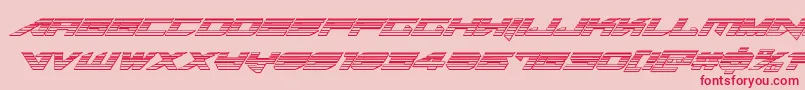 Tarrgetchromeital-Schriftart – Rote Schriften auf rosa Hintergrund