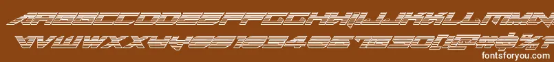 Tarrgetchromeital Font – White Fonts on Brown Background