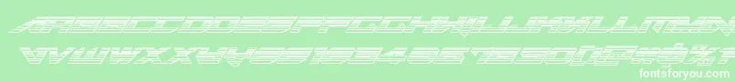 Tarrgetchromeital Font – White Fonts on Green Background