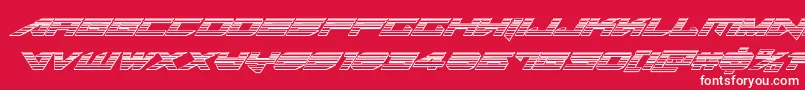Tarrgetchromeital Font – White Fonts on Red Background