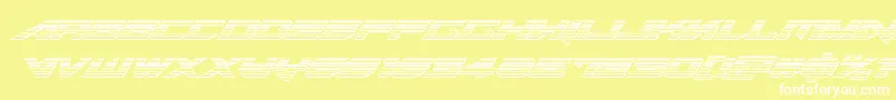 Tarrgetchromeital Font – White Fonts on Yellow Background