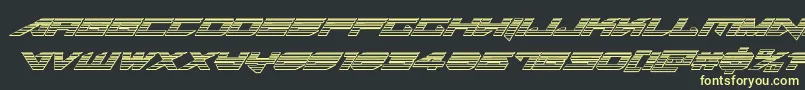 Tarrgetchromeital Font – Yellow Fonts on Black Background