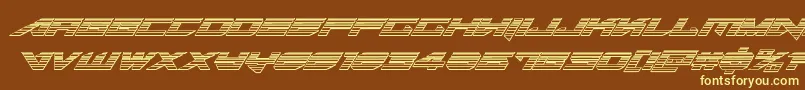 Tarrgetchromeital Font – Yellow Fonts on Brown Background