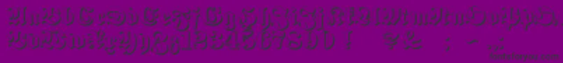 ProclamateEmbossedHeavy-Schriftart – Schwarze Schriften auf violettem Hintergrund