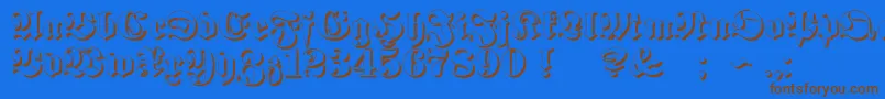 ProclamateEmbossedHeavy Font – Brown Fonts on Blue Background