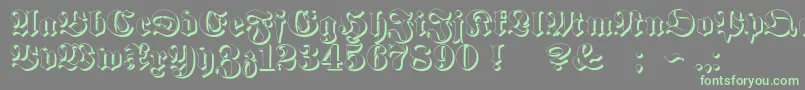 ProclamateEmbossedHeavy Font – Green Fonts on Gray Background