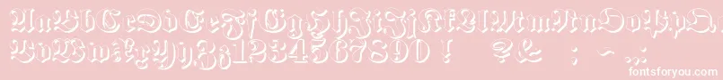 ProclamateEmbossedHeavy Font – White Fonts on Pink Background