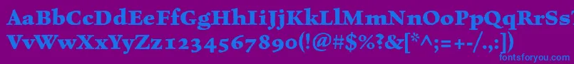 CelestiaantiquastdBold Font – Blue Fonts on Purple Background