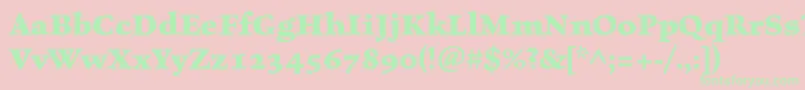 CelestiaantiquastdBold Font – Green Fonts on Pink Background