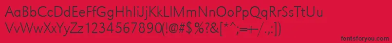 Urwgrotesktextlignar Font – Black Fonts on Red Background