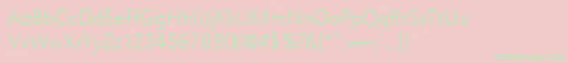 Urwgrotesktextlignar Font – Green Fonts on Pink Background