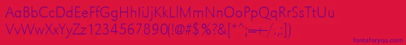 Urwgrotesktextlignar Font – Purple Fonts on Red Background