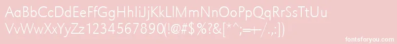 Urwgrotesktextlignar Font – White Fonts on Pink Background