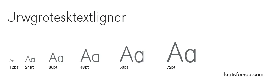 Размеры шрифта Urwgrotesktextlignar