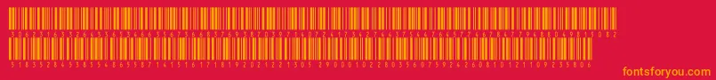 V300014 Font – Orange Fonts on Red Background