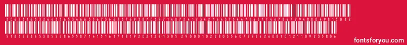 フォントV300014 – 赤い背景に白い文字