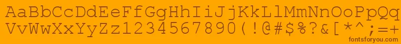 Weitere Informationen zur ErKurierKoi8-Schriftart ErKurierKoi8-Schriftart – Braune Schriften auf orangefarbenem Hintergrund