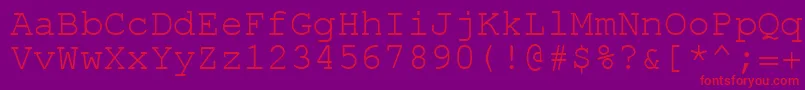 ErKurierKoi8 Font – Red Fonts on Purple Background