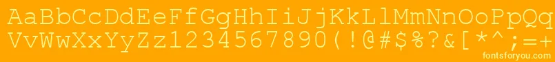 ErKurierKoi8 Font – Yellow Fonts on Orange Background