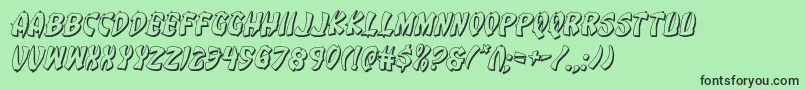 Eggroll3Dital Font – Black Fonts on Green Background