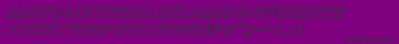 Eggroll3Dital-Schriftart – Schwarze Schriften auf violettem Hintergrund