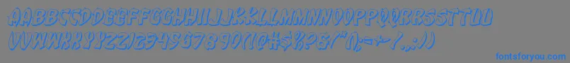 Eggroll3Dital Font – Blue Fonts on Gray Background